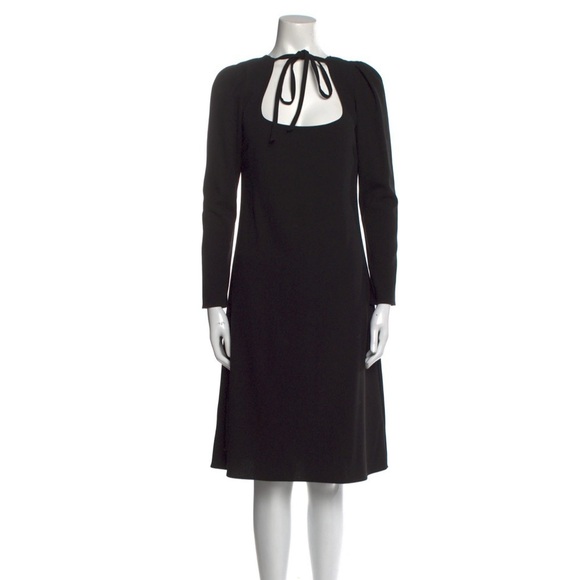 Nwt Cynthia Rowley Waverly Crepe Tie Neck Dress - Picture 6 of 12